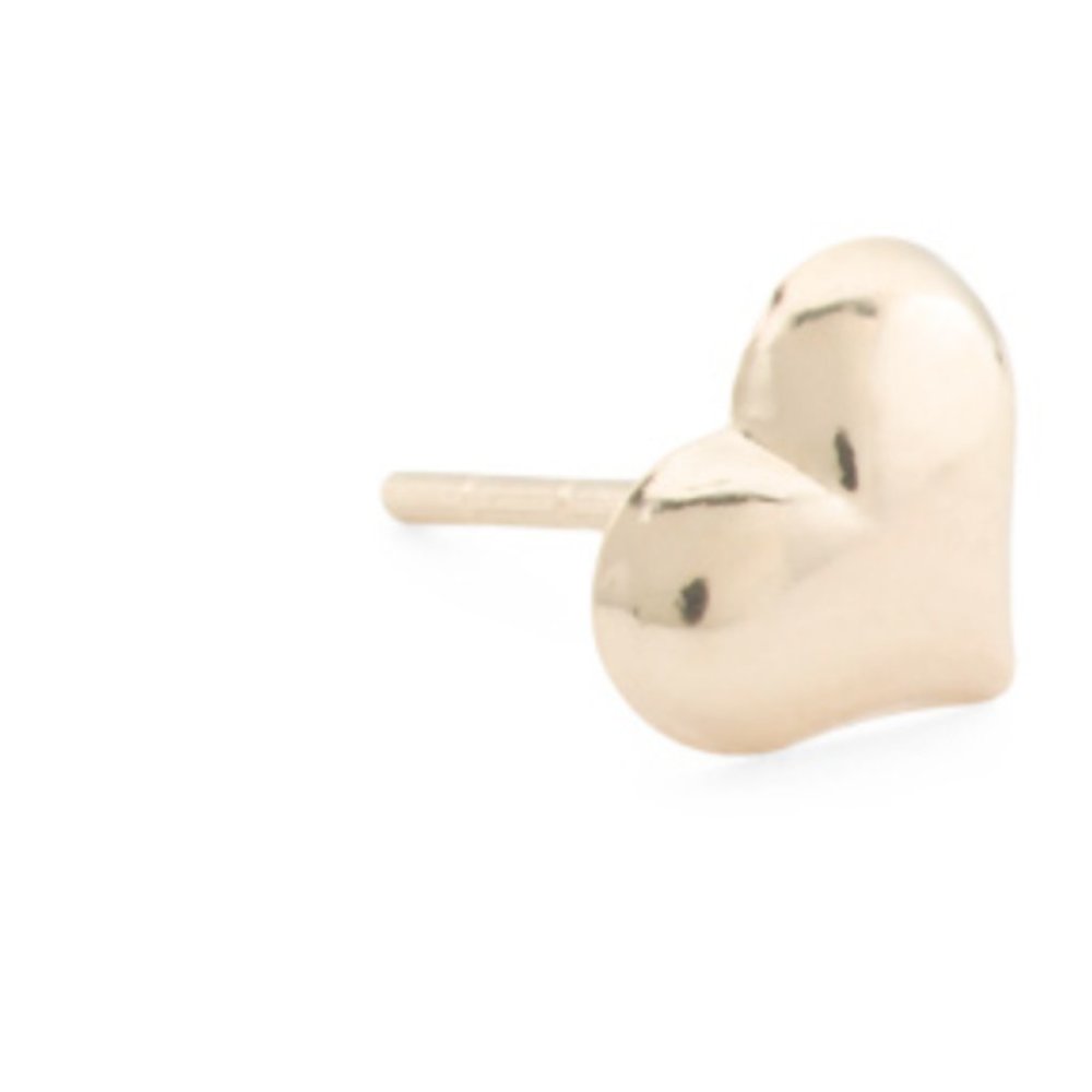 OLIVIA M. ROSE 14k Gold Puff Heart Stud Earrings